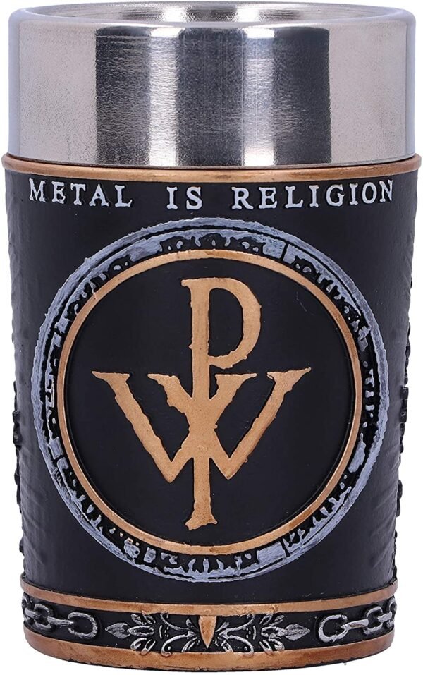 Band Merchandise~ Officially Licensed Powerwolf Metal is Religion Rock Band Shot Glass, Black, 8.5cm