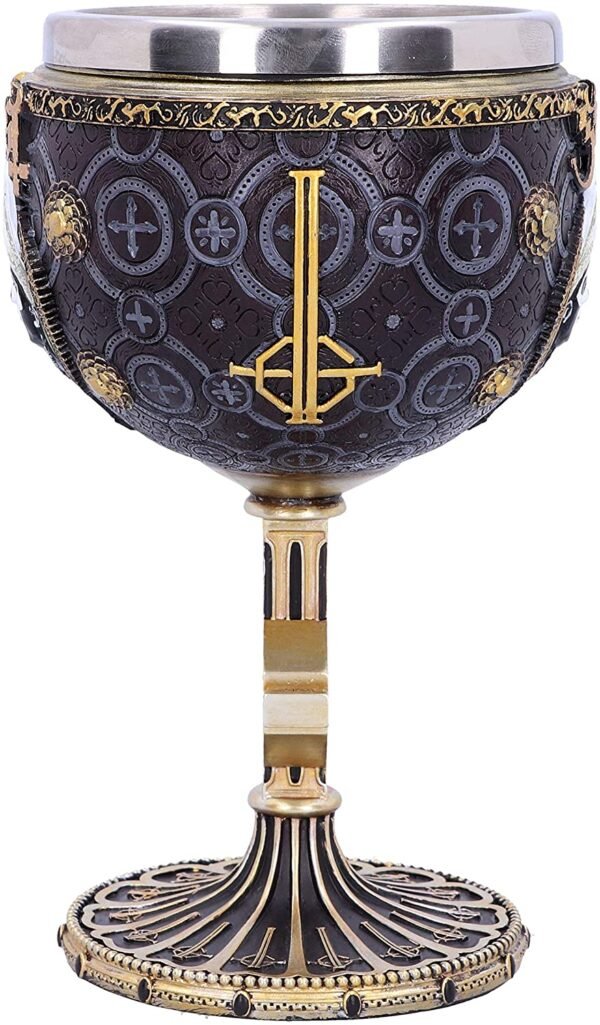 Band Merchandise~ B4886P9 Licensed Ghost Papa Emeritus III Meliora Gold Goblet Chalice, Resin w. Stainless Steel