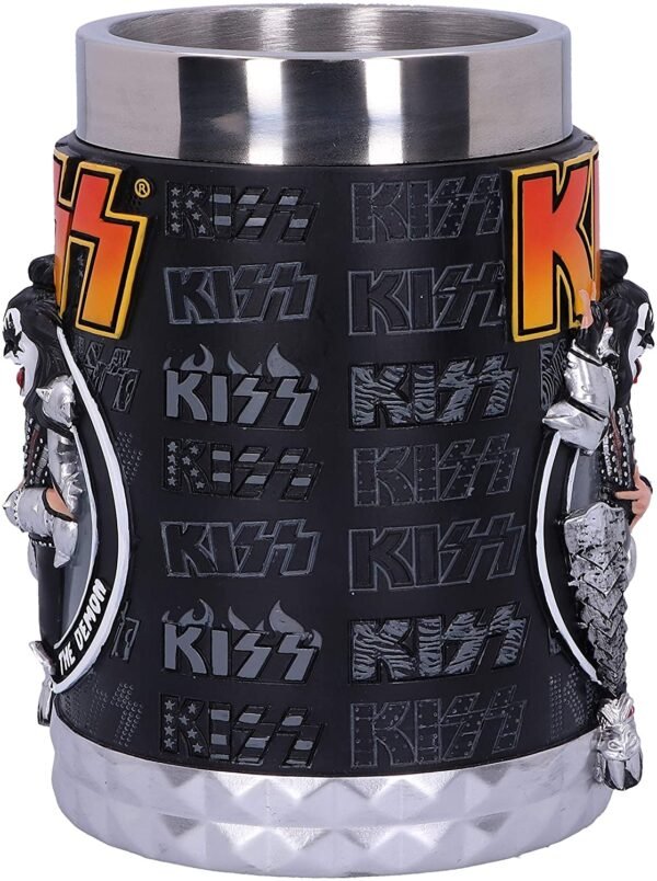 Band Merchandise~ Officially Licensed KISS Flame Range Gene Simmons The Demon Tankard, Black, 14.5cm
