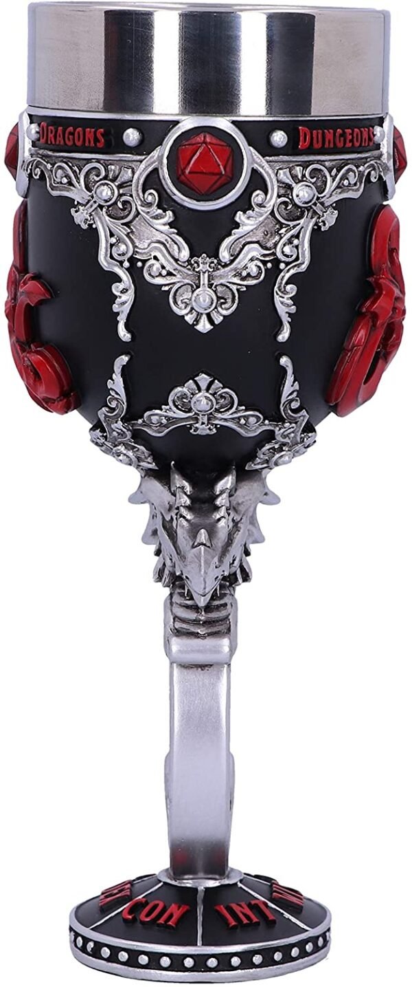 Gaming collectables~ Dungeons & Dragons Fantasy Role Play Die D20 Goblet, Black, 19.5cm