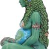 Light Collection~Small Ethereal Mother Earth Gaia Art Statue Painted Figurine, Green, 17.5cm