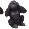 Animal Collection~ Three Wise Apes 8cm, Resin, Black