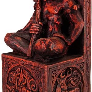 Magicun Altar~Dryad Design Seated God Statue Wood Finish