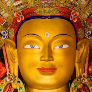 Golden Buddha Maitreya - Meditation Poster