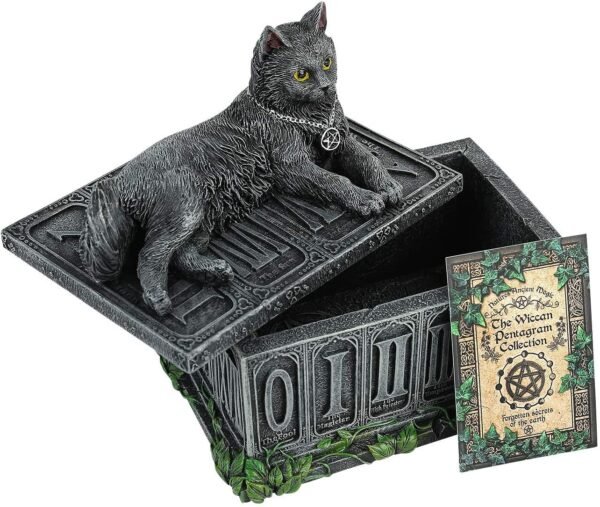 Nemesis Now Fortune's Keeper Tarot Box 17cm Black, Resin