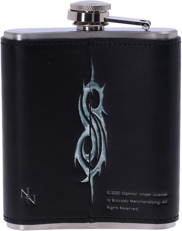 Band Merchandise~ B5218R0 Officially Licensed Slipknot Flaming Goat Logo Hip Flask, Stainless Steel