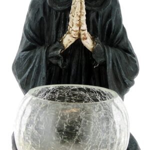 Dark Collection~Reapers Prayer Candle Tealight Holder 24cm Black