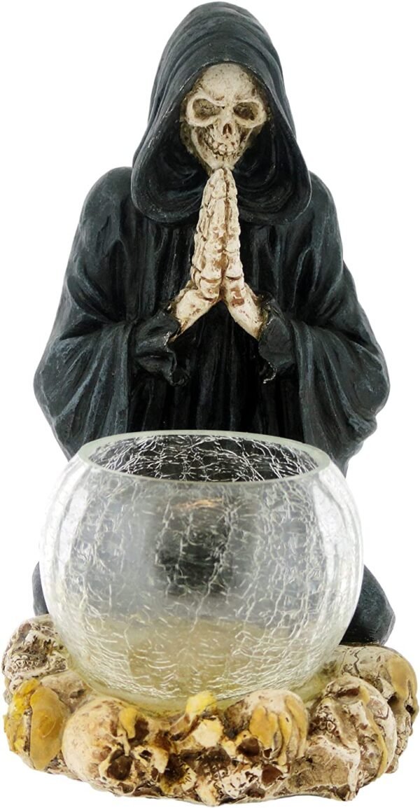Dark Collection~Reapers Prayer Candle Tealight Holder 24cm Black