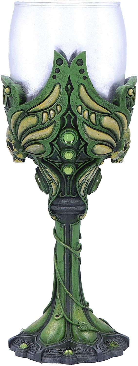 Magicun N.Giftware~Absinthe La Fee Verte Green Goblet Wine Glass, Polyresin, 20cm