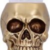 Dark Collection~Death Golden Skull Toilet Brush Holder, Gold, 16.4cm