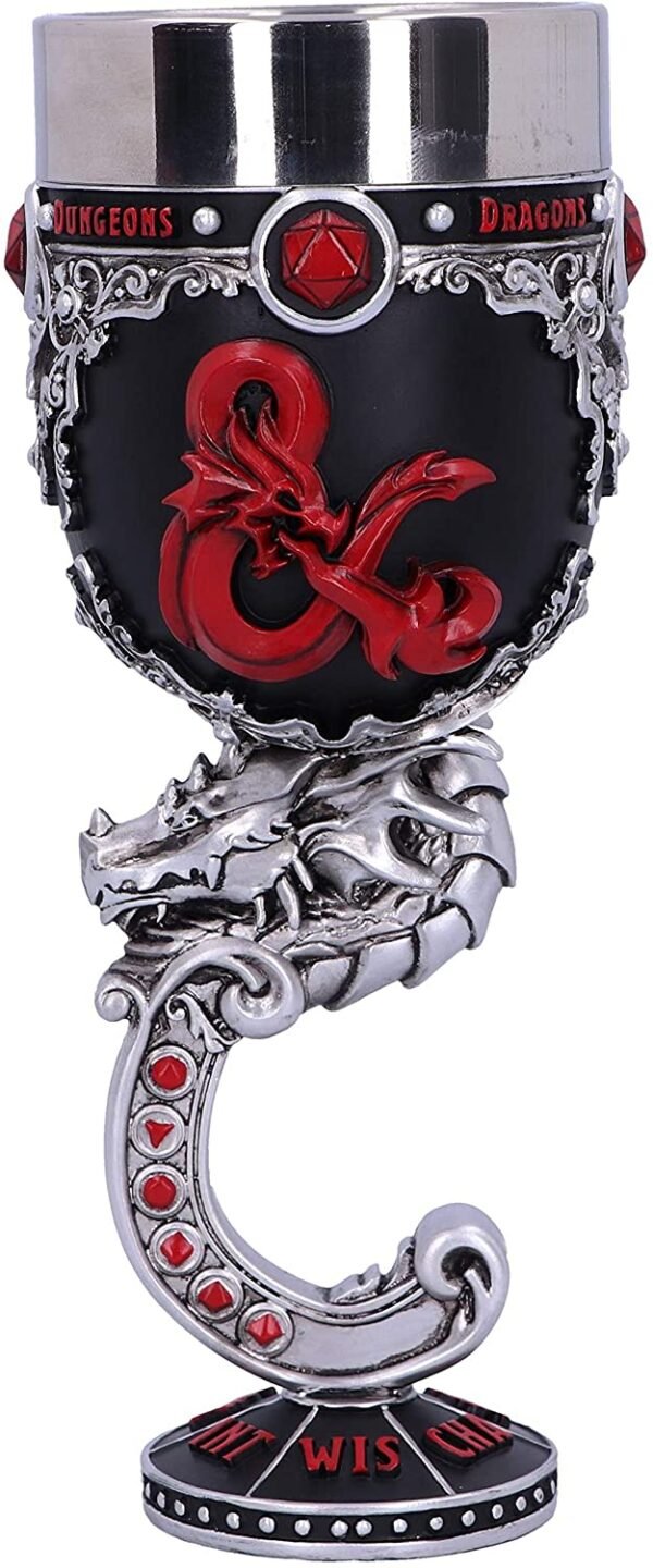 Gaming collectables~ Dungeons & Dragons Fantasy Role Play Die D20 Goblet, Black, 19.5cm