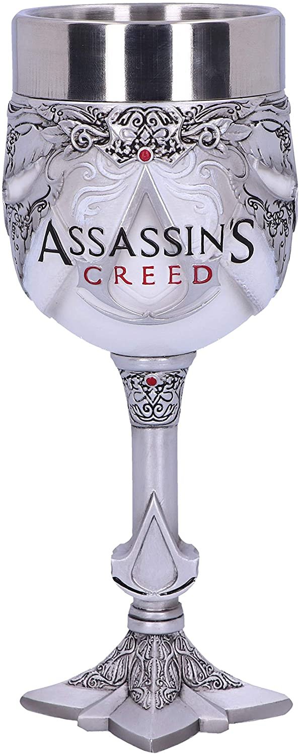 Officially Licensed Assassins Creed White Game Goblet, Resin w. Stainless Steel