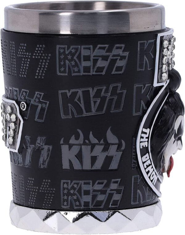 Band Merchandise~ Officially Licensed KISS Glam Range Gene Simmons The Demon Shot Glass, Black, 8.5cm