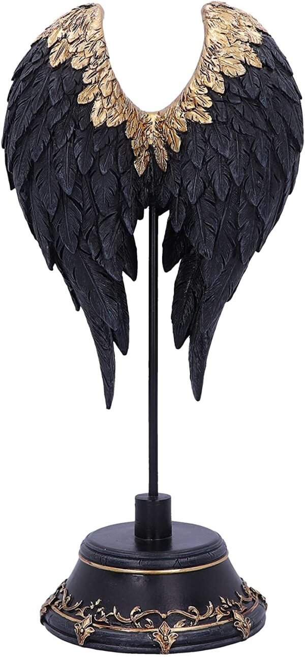 Dark Collection~Dark Angel Gothic Fallen FAE Wing Sculpture Figurine, Black, 26cm