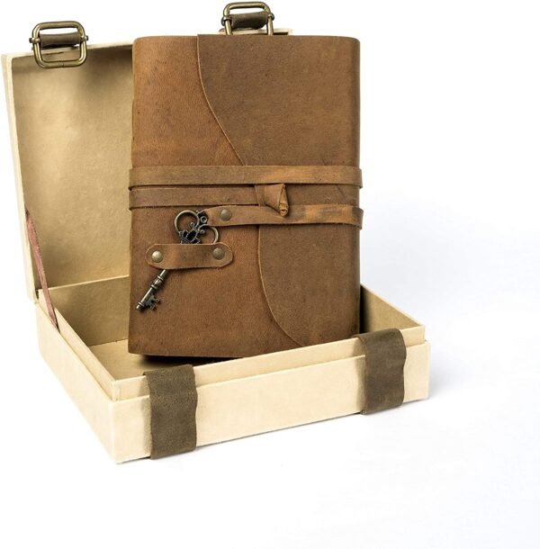 Witchcraft~Vintage Leather Journal - Antique Handmade Deckle Edge Vintage Paper Leather Bound Journal - Book of Shadows Journal - Leather Sketchbook - Drawing Journal - Great Gift - 11.5"x 8.25"