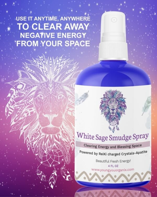 Witchcraft~White Sage Smudge Spray Cleanses Negative Energy. Infused with Spirits of Protection and Abundance. Best Alternative to Sage Smudge Sticks