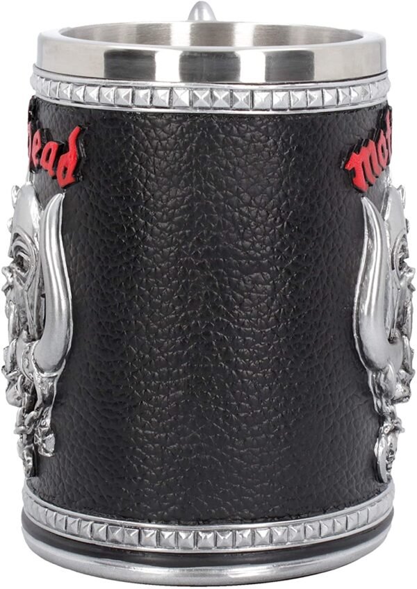 Band Merchandise~ B4121M8 Motorhead Tankard Mug 14cm Black, Resin w/Stainless Steel Insert