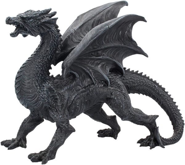 Magicun N.Giftware~Dragon Watcher Figurine 28.5cm Black