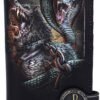 Band Merchandise~ Officially Licensed Powerwolf Kiss of The Cobra King Embossed Womens Purse, Black, 18.5cm