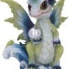 Fantasy Collection~ Water Hatchling Dragon Figurine, Green/Purple, 14cm