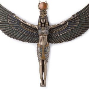 Magic  Collection~Egyptian Goddess Isis Spreading Wings Wall Plaque 11.8" Tall
