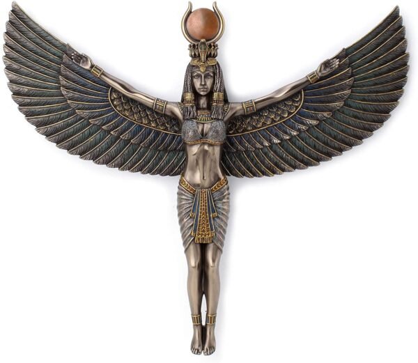 Magic  Collection~Egyptian Goddess Isis Spreading Wings Wall Plaque 11.8" Tall