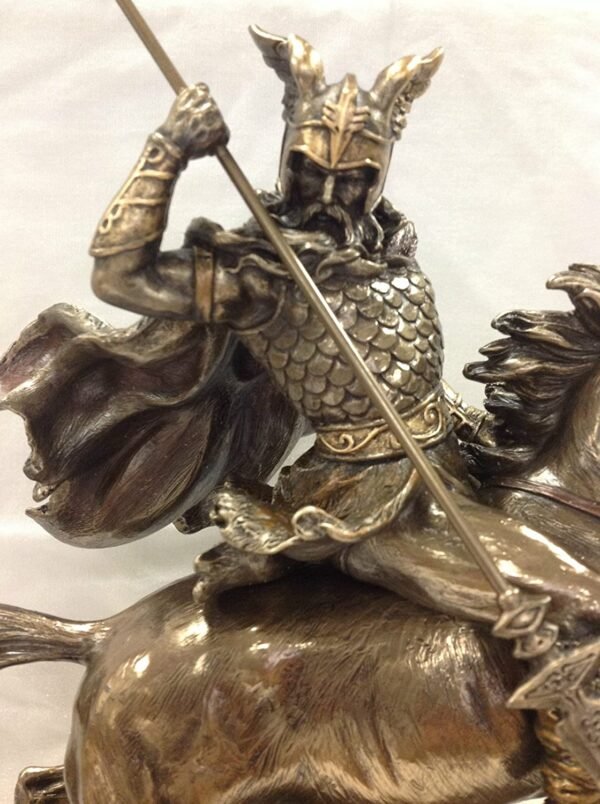 Magic  Collection~Odin Riding Sleipnir Sculpture Followed by Wolf
