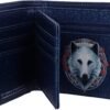 Artist Collections~ Lisa Parker Guardian of The Fall White Autumn Wolf Wallet, Blue, 11cm