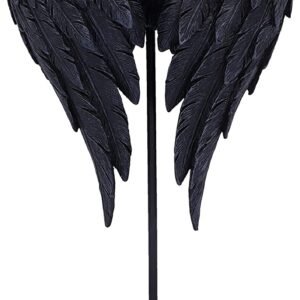 Magicun N.Giftware~Dark Angel Gothic Fallen FAE Wing Sculpture Figurine, 26cm, Black