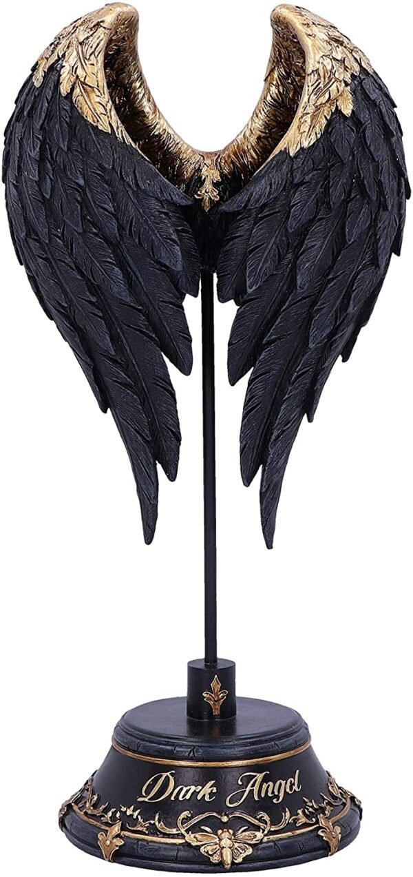 Dark Collection~Dark Angel Gothic Fallen FAE Wing Sculpture Figurine, Black, 26cm