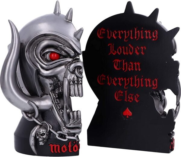 Magicun N.Giftware~Offically Licensed Motorhead Warpig Snaggletooth Bookends, 18cm, Silver