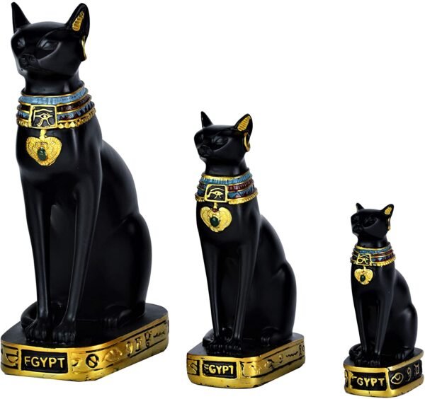 Magicun  Collection~NileCart Egyptian Bastet Collectible Figurine Cat Goddess Statue - Made in Egypt (Medium 5.4 inches Tall)