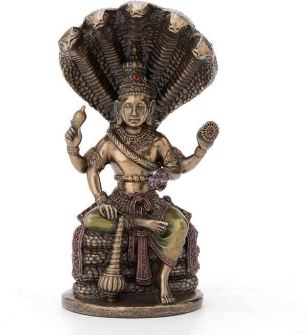 Magic  Collection~Shesha Vishnu Sheshanaga Statue Sculpture 7.2" Tall