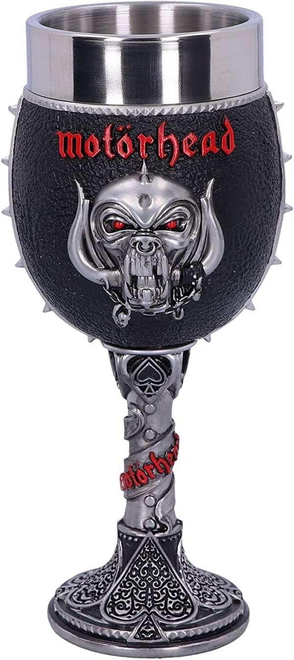 Band Merchandise~ Officially Licensed Motorhead Ace of Spades Warpig Snaggletooth Goblet, Silver, 19.5cm