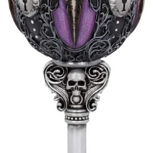 Dark Collection~B4725P9 Edgar's Raven Goblet 18cm, Resin w. Stainless Steel