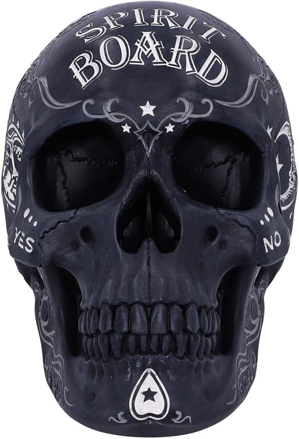 Wiccan Collection~Spirit Ouija Talking Board Skull Ornament, Black, 20cm