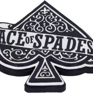 Band Merchandise~ Officially Licensed Set of Four Motorhead Ace of Spades Resin Coasters, Black, 12.5cm