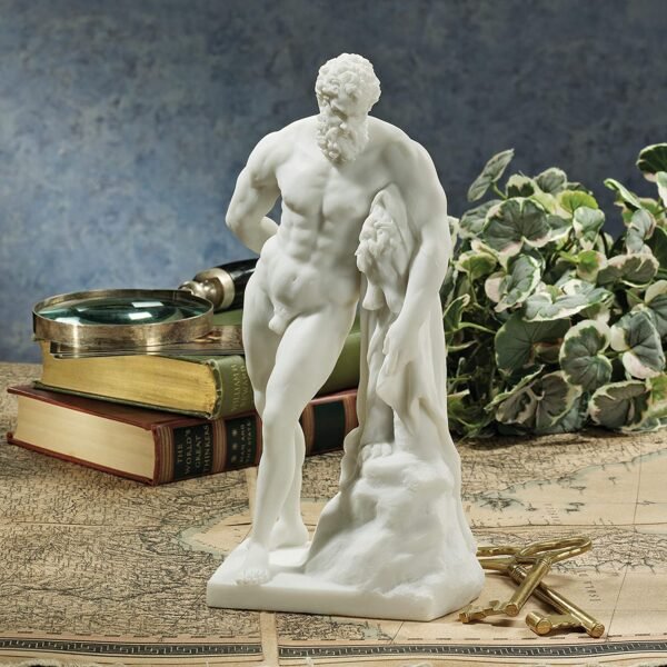 Magic  Collection~Design Toscano WU74741 Farnese Hercules Roman God Statue, 10 Inch, Bonded Marble Polyresin, White