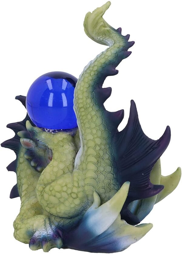 Fantasy Collection~ Playful Hatchling Dragon Figurine, Green/Purple, 14cm