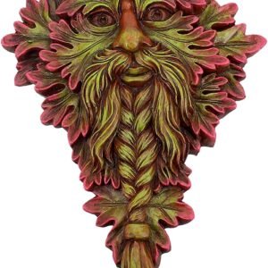 Light Collection~Mabon Wisdom Wall Plaque 21.5cm, Resin, Red