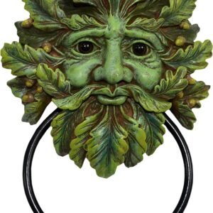Light Collection~Green Man Door Knocker 20cm, Polyresin