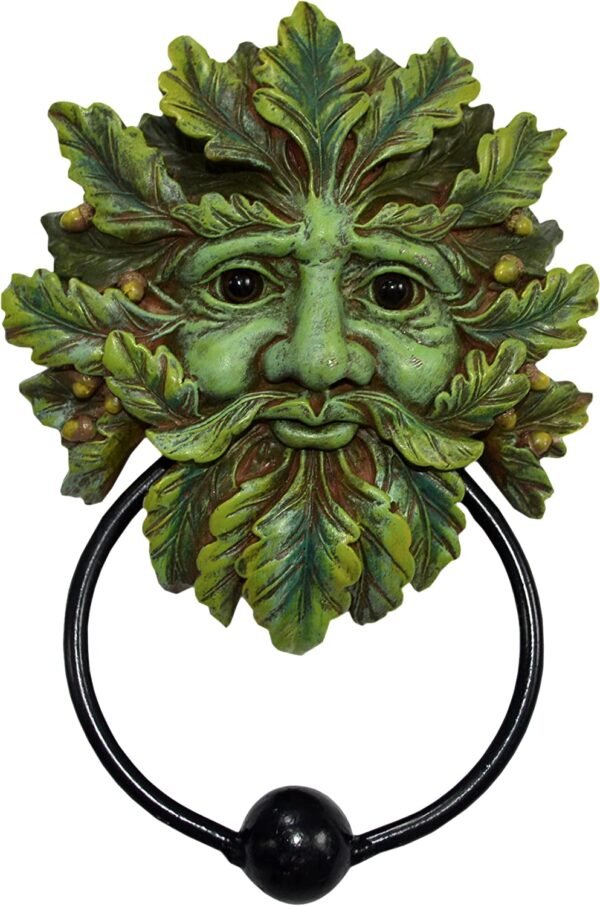 Light Collection~Green Man Door Knocker 20cm, Polyresin