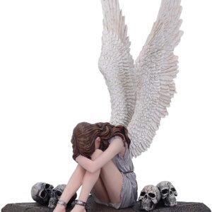 Artist Collections~ Spiral Gothic Enslaved Angel in Chains Figurine, Silver, 27.5cm
