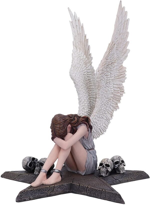 Artist Collections~ Spiral Gothic Enslaved Angel in Chains Figurine, Silver, 27.5cm