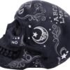 Wiccan Collection~Spirit Ouija Talking Board Skull Ornament, Black, 20cm