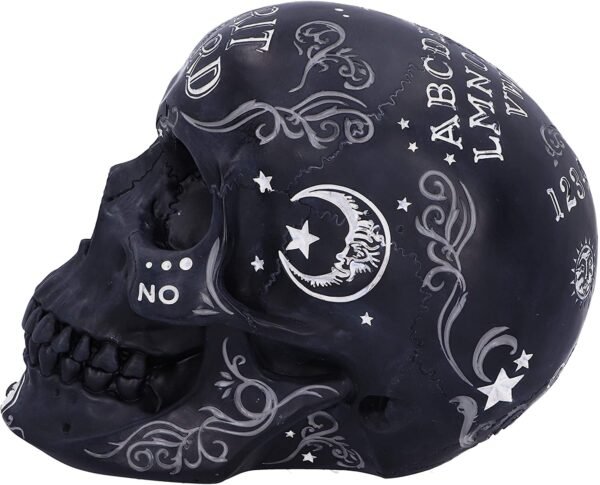 Wiccan Collection~Spirit Ouija Talking Board Skull Ornament, Black, 20cm