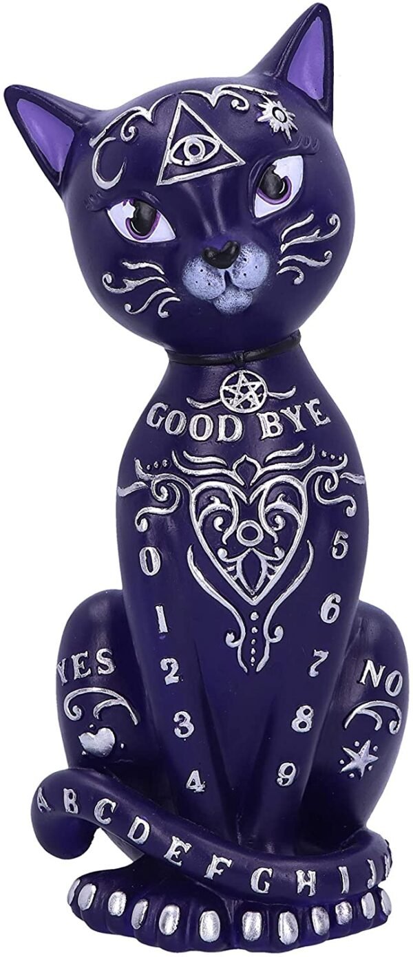 Magicun N.Giftware~Purple Mystic Kitty 26cm Ouija Cat Figurine