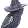 Dark Collection~Owlocen Witches Hat Occult Owl Figurine, Black, 13.5cm