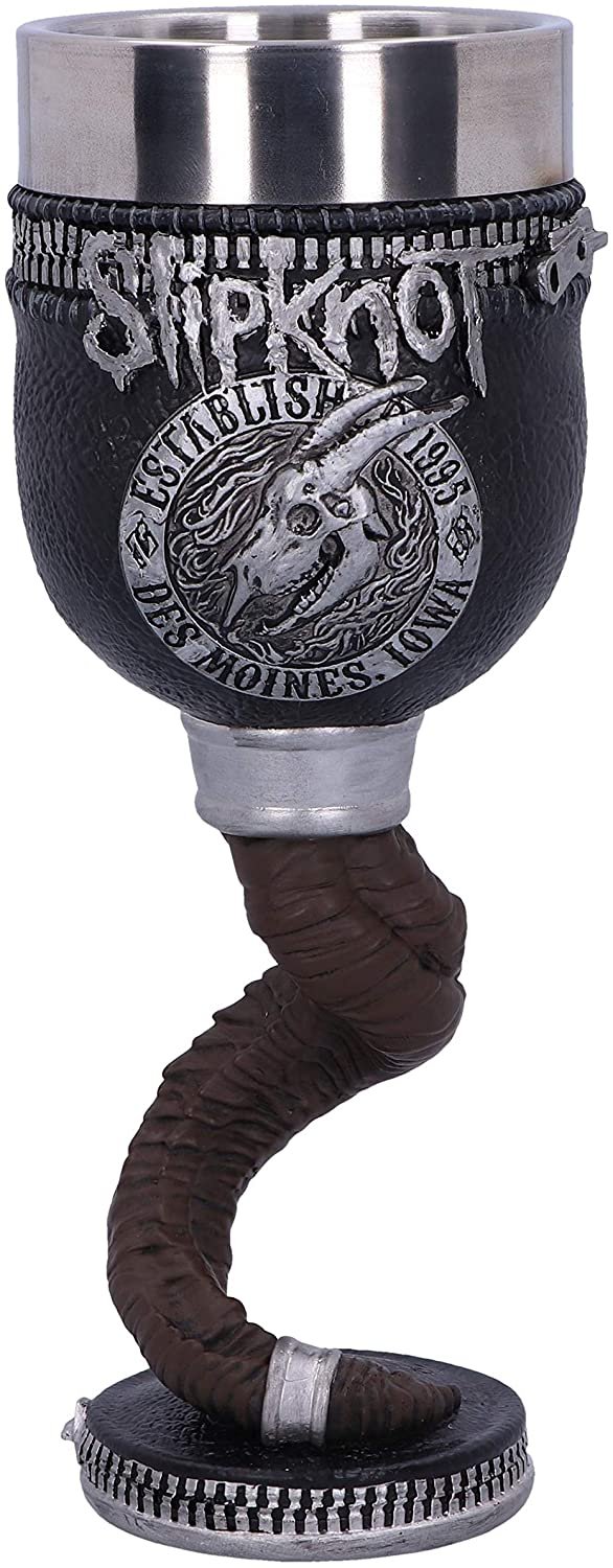 Band Merchandise~ Officially Licensed Slipknot Flaming Goat Horn Goblet, Black, 19.5cm