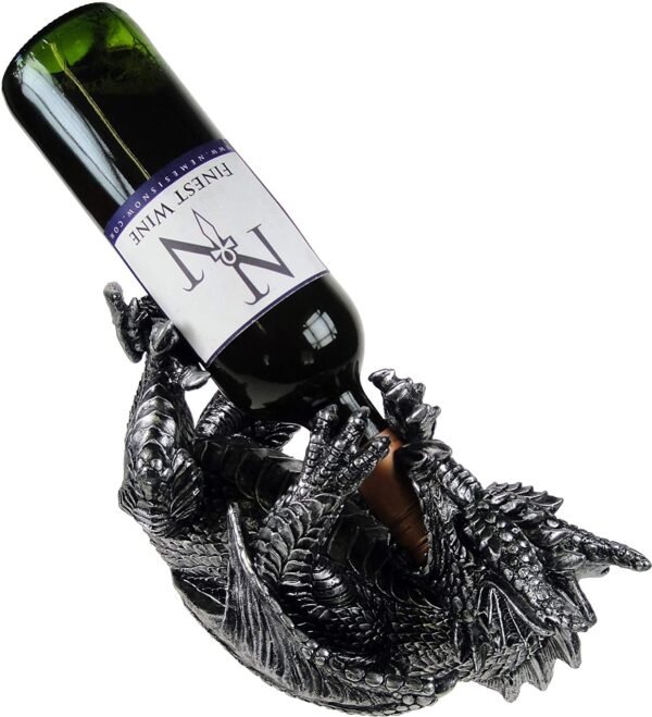 Fantasy Collection~ Guzzlers Dragon Wine Bottle Holder 32cm Black